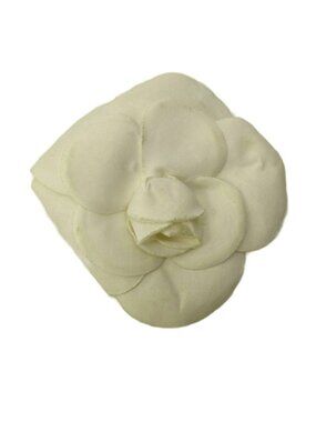 Chanel Camellia Flower Corsage Brooch White